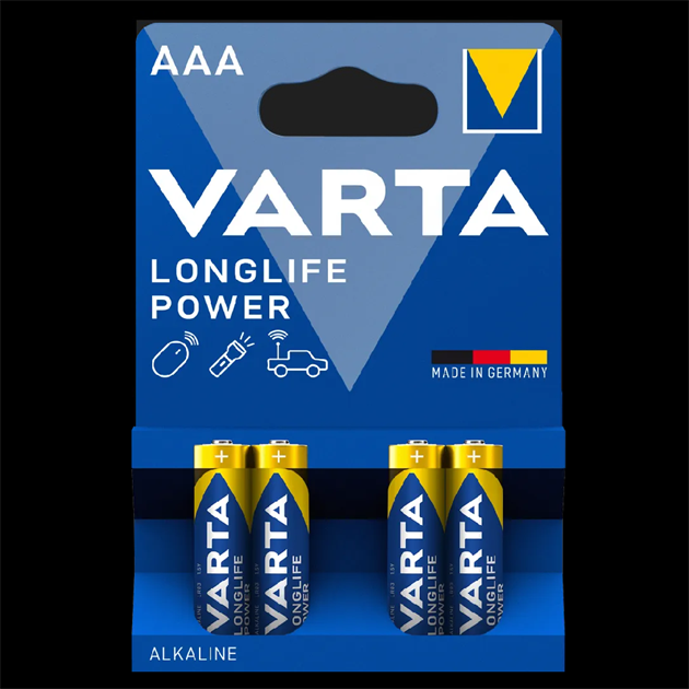 VARTA 4-pack AAA batterier